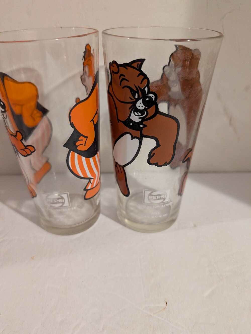 1975 Pepsi Collector Series Glasses Spike & Barney